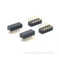 2.54mm Pitch Female header Connector Black 10P